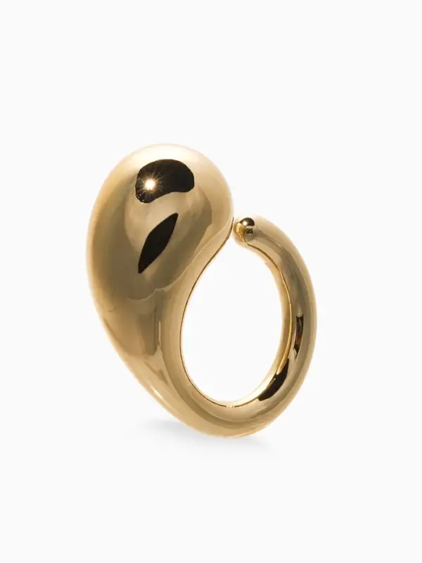 Кольцо пластик Кольцо пластик "Капля Бо", р-р 17, цвет золото