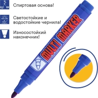 Маркер перманентный Crown Multi Marker 3-5 мм синий