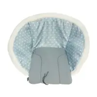Сиденье для санок Nika Kids, универсальное, серое с сердечками