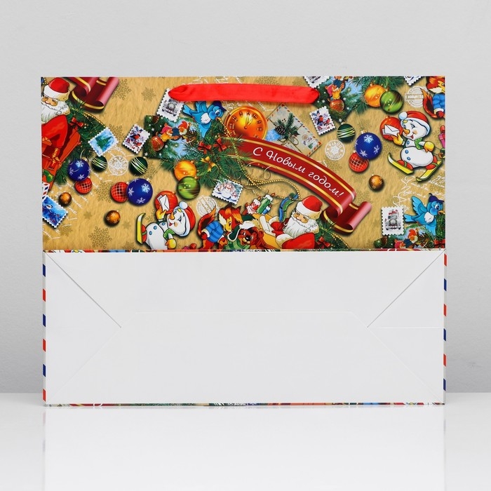 Новый год. Пакет ламинированный горизонтальный "Почта Деда Мороза",49 х 40 х 19 см.