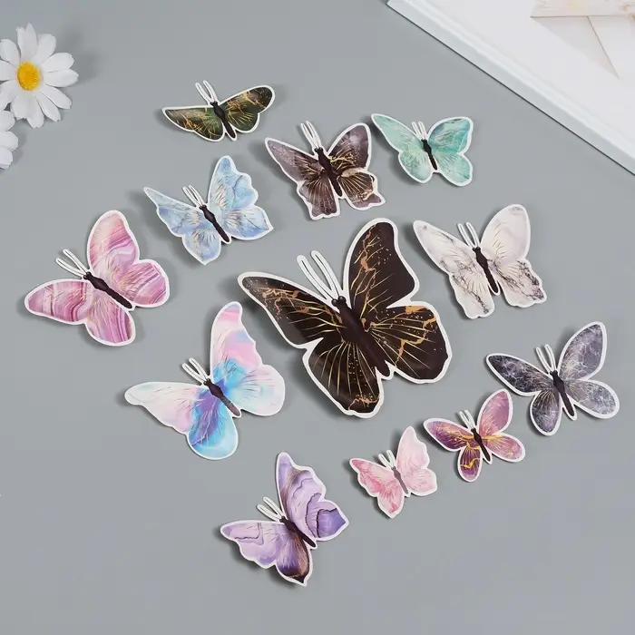 Набор магнитов на холодильник «Мрамор с золотом», 12 шт., картон, h=4-10 см Набор магнитов на холодильник «Мрамор с золотом», 12 шт., картон, h=4-10 см