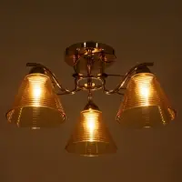 Люстра &laquo;Кольцо&raquo; 3&times;40 Вт Е27 золото 48&times;48&times;24 см