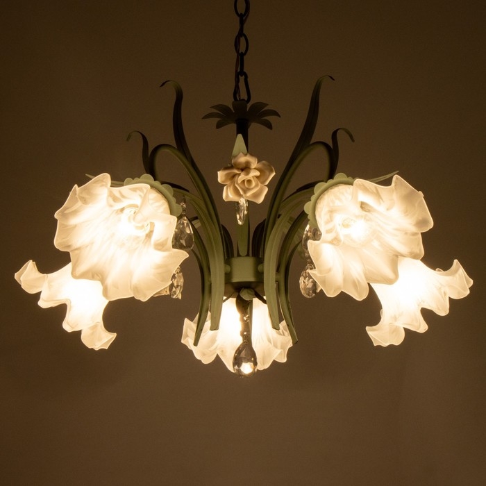 Люстра Люстра "Лиана" 5хЕ27 40Вт зелёный 45х45х40-90 см