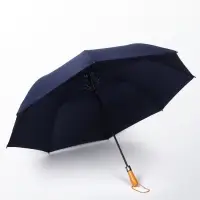 Зонт полуавтоматический &laquo;Однотонный&raquo;, эпонж, 3 сложения, 8 спиц, R=60/70 см, D=120 см, синий