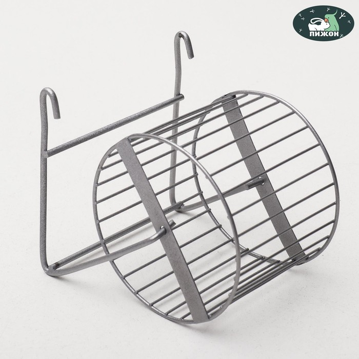 Колесо для грызунов металлическое, перекладины, 9 см, хром Колесо для грызунов металлическое, перекладины, 9 см, хром