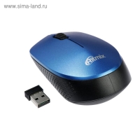 Мышь Ritmix RMW-502, беспроводная, оптическая, 1200 dpi, 2xAAA(не в компл), USB, синяя