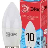 Лампа светодиодная LED 10 Вт 800Лм 4000К свеча нейтральный E27 220-240В LED B35-10W-840-E27 Red Line