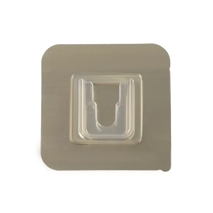 Комплект настенных держателей ТУНДРА с клейкой поверхностью, 60×60×10 мм, цвет никель