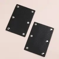 Накладки на ручку для сумки, на кнопках, 13&times;9 см, 2 шт., чёрные