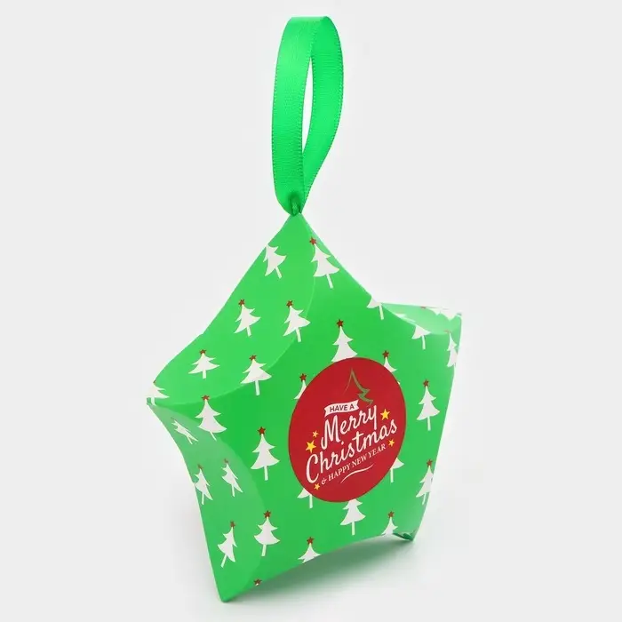 Подарочная коробка игрушка на ёлку складная «Звезда ели» 7×5.5×2 см Подарочная коробка игрушка на ёлку складная «Звезда ели» 7×5.5×2 см