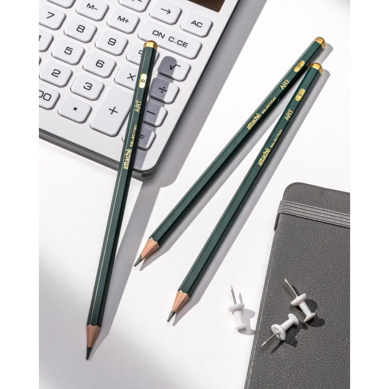 Карандаш чернографитный Art, B, шестигр, б/ласт