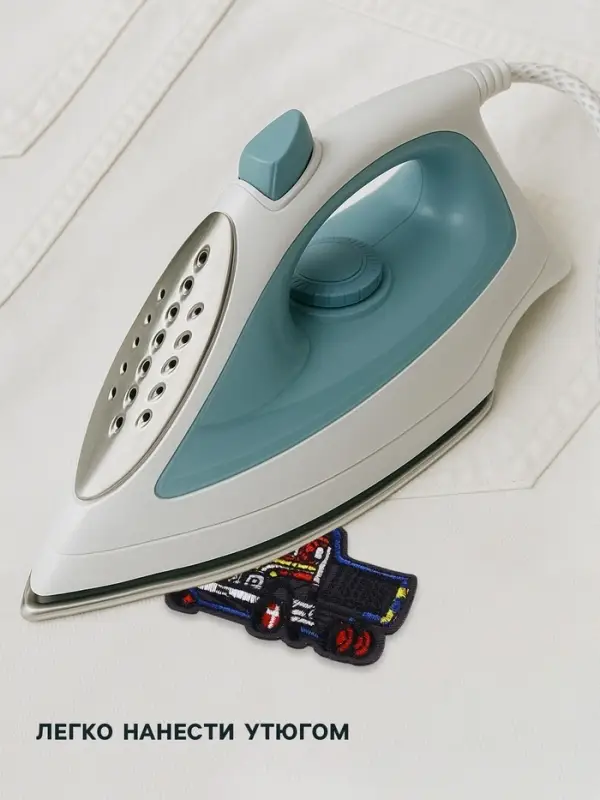 Термоаппликация «Грузовик», 4.9×7 см, серая Термоаппликация «Грузовик», 4.9×7 см, серая