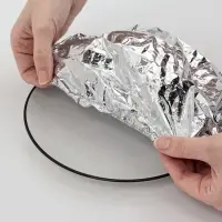 Крышки на тарелку на резинке, из фольги 10 шт, размер до 36 см, для свежести и тепла еды