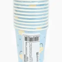 Стакан одноразовый бумажный «С Днём рождения», голубой, 250мл