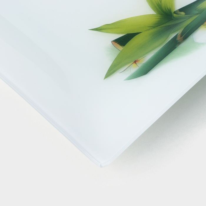 Тарелка стеклянная Доляна «Бамбук», 29.5×29.5 см Тарелка стеклянная Доляна «Бамбук», 29.5×29.5 см