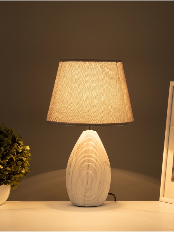 Настольная лампа "Капля" 1х40Вт Е14 серый 22,5х22,5х37см