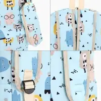 Рюкзак школьный &laquo;Монстрики&raquo;, с пеналом, 29&times;12&times;41 см, голубой