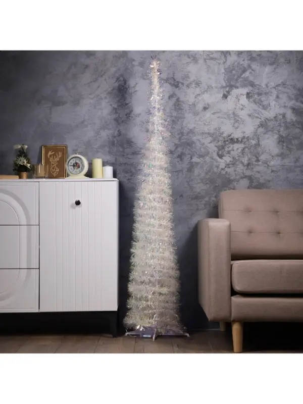 Светодиодная фигура из мишуры &laquo;Волшебная Ёлка&raquo; 120&times;40 см, 200 LED, от батареек ААх3, свечение тёплое белое