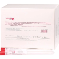 Зонд тампон(тупфер) в пробирке б/среды стер.пласт/вис Unicornmed 100шт/уп