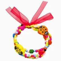 Браслеты детские &laquo;Выбражулька. Бант, божья коровка&raquo;, d=4 см, набор 3 шт. разноцветный