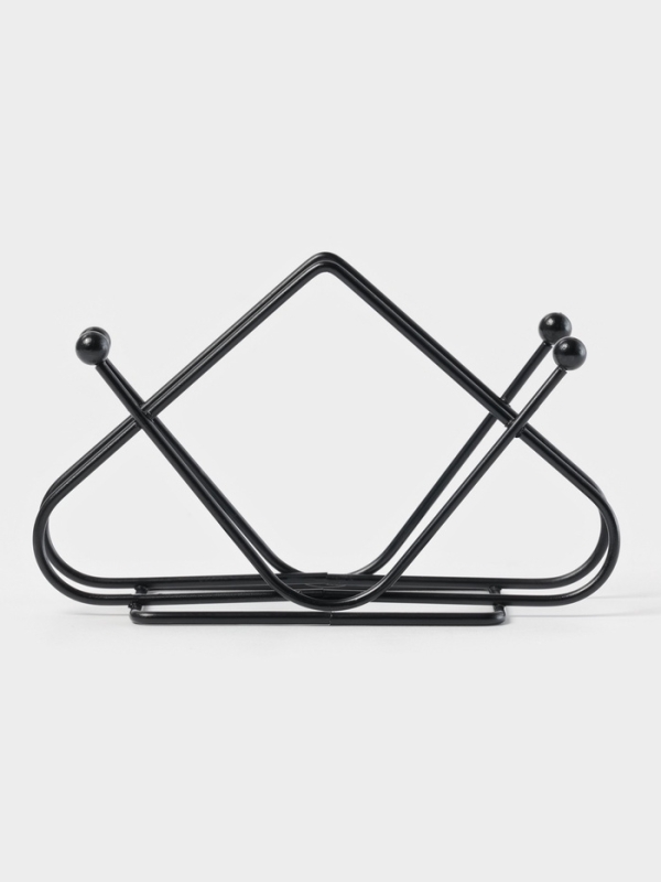 Салфетница Доляна «Треугольники», чёрная Салфетница Доляна «Треугольники», чёрная