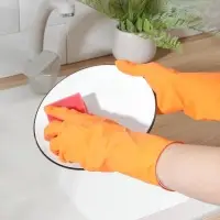 Перчатки хозяйственные Доляна, размер M, латексные, цвет МИКС