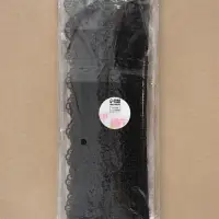 Кружево гипюровое, 45 мм &times; 6.8 &plusmn; 0.5 м, цвет чёрный