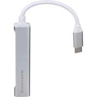 Разветвитель USB  HS001 USB3.0x1/USB 2.0x3/серебристый