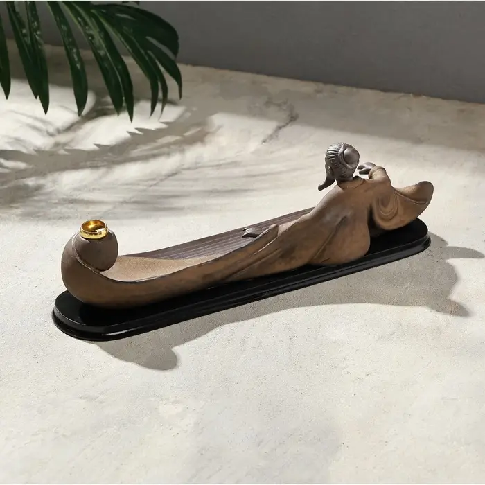 Подставка для благовоний TAKE IT EASY &laquo;Мудрец&raquo;, набор благовоний конусы, стелющийся дым, 28&times;9 см