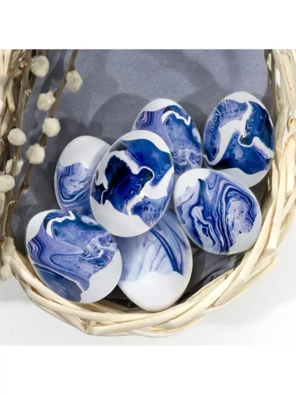 Термонаклейки на 7 яиц &laquo;Мрамор&raquo; на пасху, 7,3 х 34,2 см.