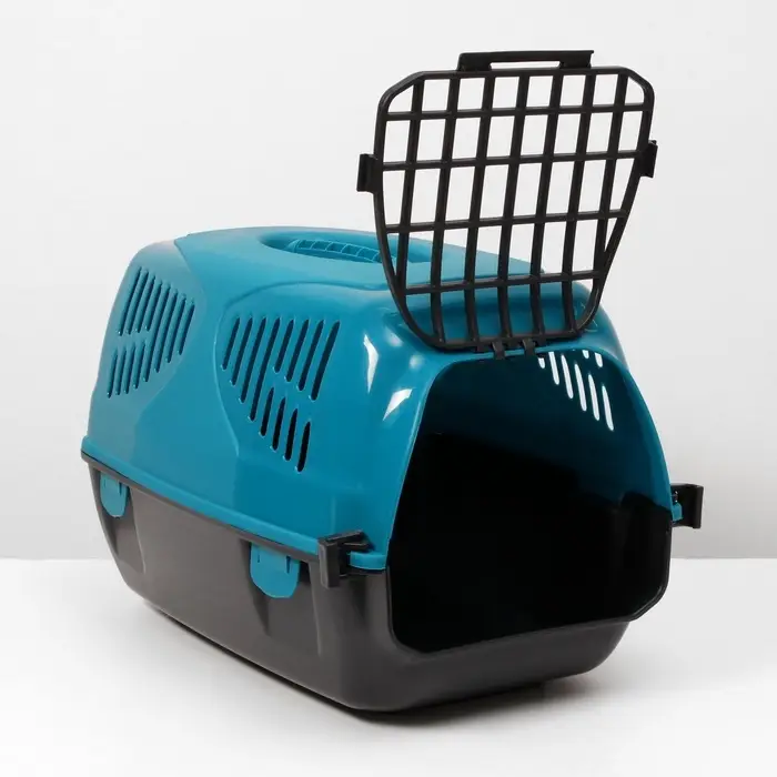 Переноска для животных &laquo;Сириус&raquo;, 33.5&times;31&times;50 см, пластик, бирюзовая