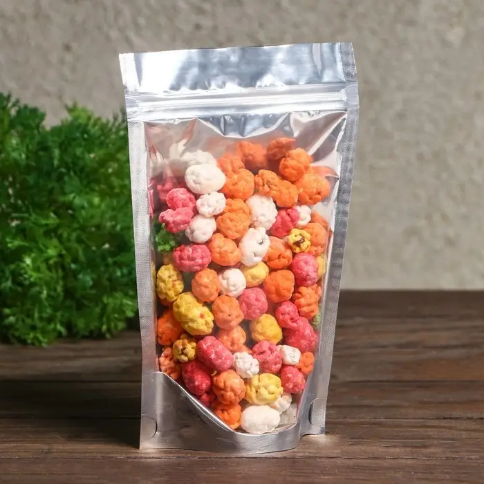 Пакет Zip-lock ПП, металлизированный, со сплошным окном, 13&times;20 см