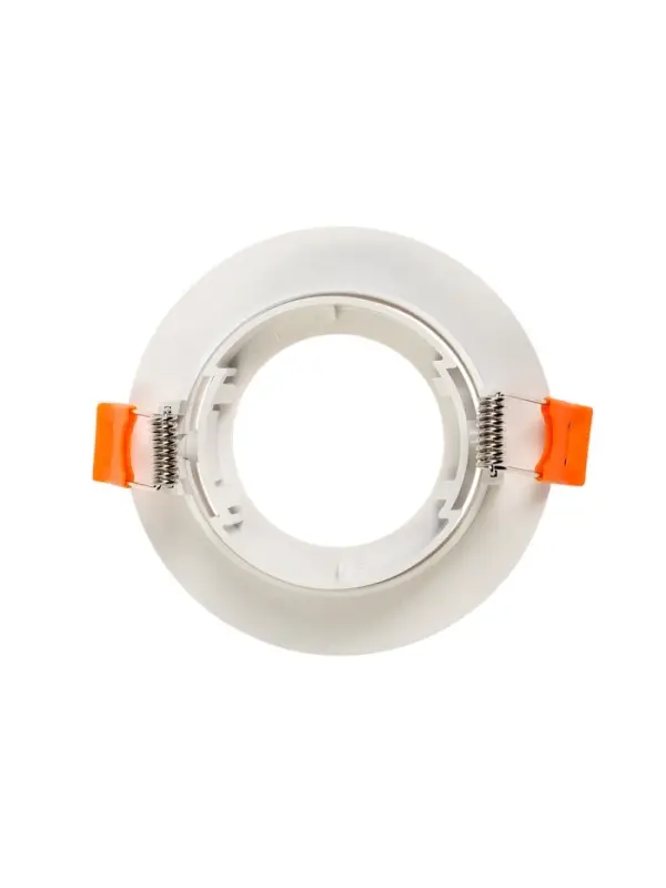 Светильник встраиваемый под лампу MR-16, поворотный, круглый, пластиковый, белый