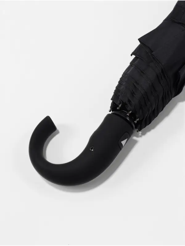 Зонт полуавтоматический &laquo;Мрак&raquo;, эпонж, 3 сложения, 8 спиц, R=47/55 см, d=94 см, чёрный