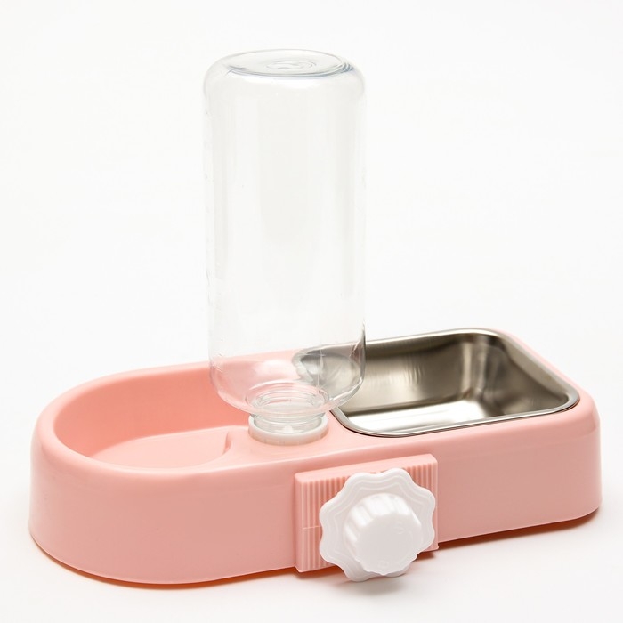 Комплекс автопоилка и автокормушка 26,5 х *16,5 х 22 см, розовый Комплекс автопоилка и автокормушка 26,5 х *16,5 х 22 см, розовый