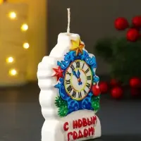 Свеча новогодняя "Куранты. Барельеф" 5,4х1,7х8 см