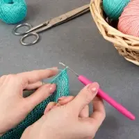 Крючок для вязания, с силиконовой ручкой, d=3 мм, 14 см
