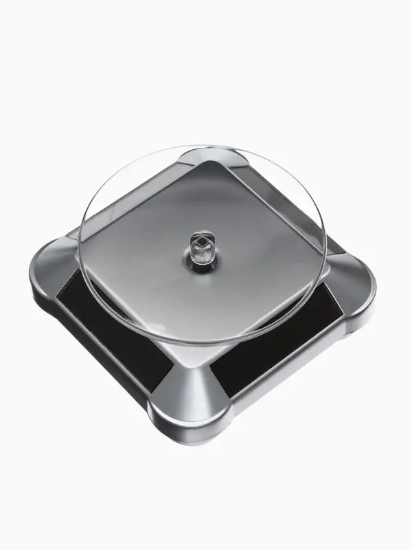 Подставка для украшений QF, универсальная, вращающаяся на 360 градусов, 10&times;10&times;4.5 см, цвет серебро