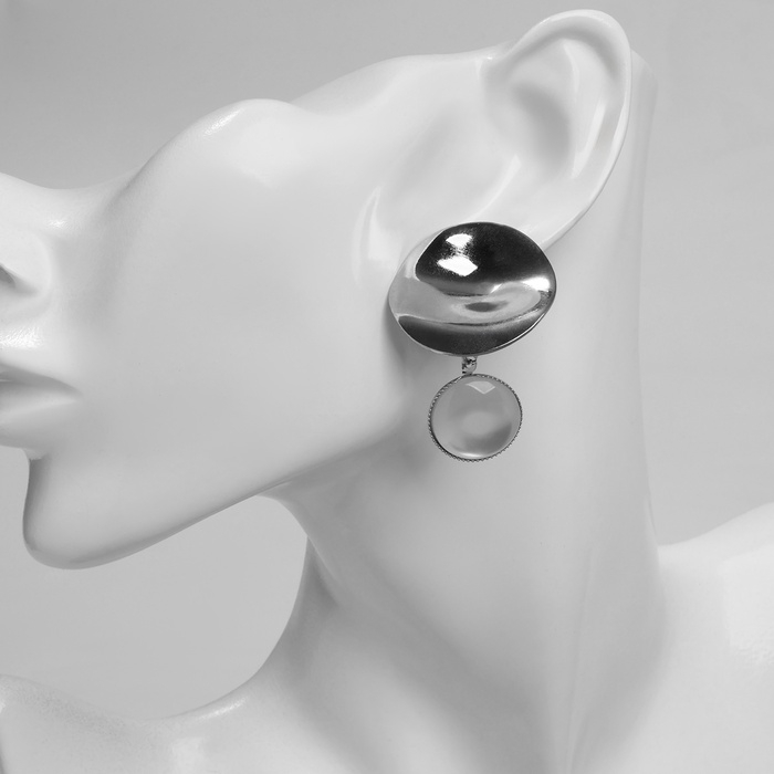 Серьги ассорти «Античность» круг, цвет серебро Серьги ассорти «Античность» круг, цвет серебро