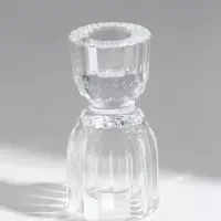 Подсвечник стеклянный &laquo;Лидс&raquo;, 5&times;5&times;10 см, d=2.2 см