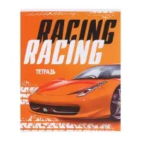 Тетради 48 листов в клетку, Calligrata Racing defender, обложка мелованная бумага, серые листы, 5 шт.