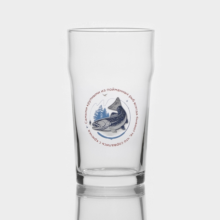 Стакан стеклянный для пива «На рыбалке», 570 мл, рисунок МИКС Стакан стеклянный для пива «На рыбалке», 570 мл, рисунок МИКС