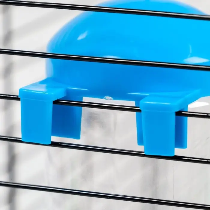 Поилка для клетки, 400 мл, 9 х 6 х 20 см, голубая Поилка для клетки, 400 мл, 9 х 6 х 20 см, голубая