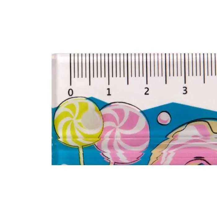 Линейка 20 см HappyGraphix Линейка 20 см HappyGraphix "Сладкое настроение", с антискользящими вставками