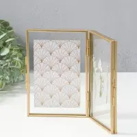 Фоторамка металл 9х13 см "Сухоцветы" 1,6х11х16 см