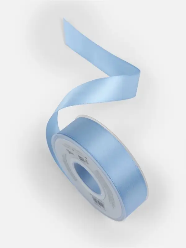 Лента атласная TEIRA, двухсторонняя, 25 мм, 25&plusmn;1 м, светло-голубая №332