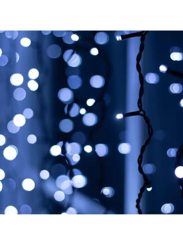 Гирлянда &laquo;Занавес&raquo; 2&times;1.5 м, IP44, УМС, тёмная нить, 360 LED, свечение белое, 220 В