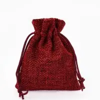 Набор мешочков подарочных 50 шт. &laquo;Льняной&raquo; 7&times;9 см, бордовый