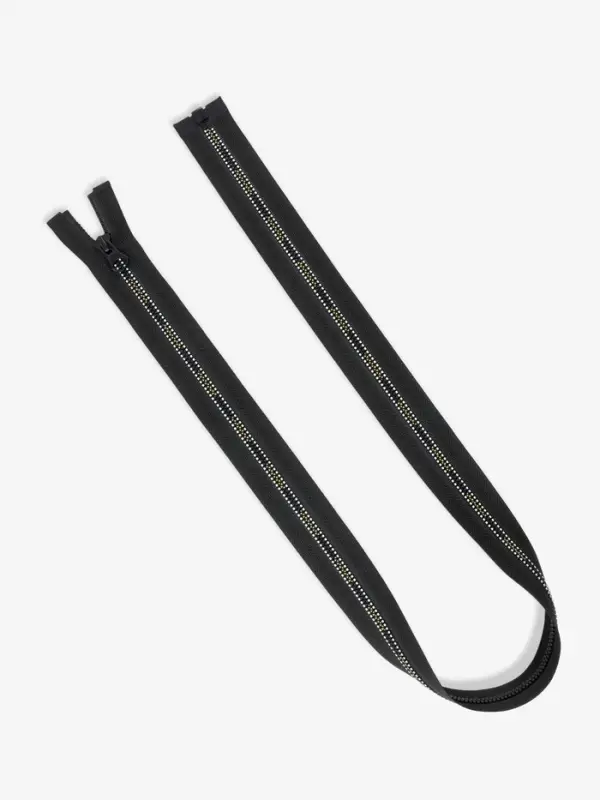 Молния &laquo;Трактор&raquo;, №5, разъёмная, замок автомат, 80 см, чёрная, белая, жёлтая