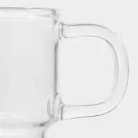 Кружка Magistro &laquo;Боттом&raquo;, 100 мл, 5.8&times;5.2 см штабелируемая, боросиликатное стекло, прозрачная